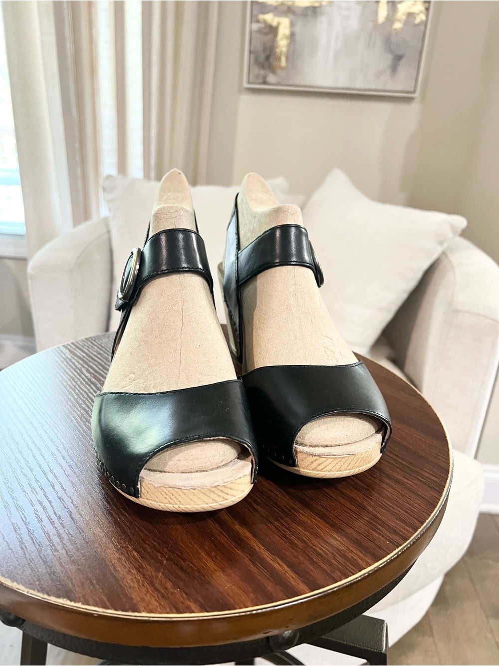 Dansko Tamra Two-Tone Black and Beige Clog Heel - New in Box /Unworn. Size EU 40